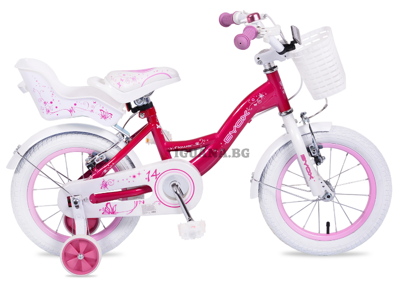 Детски ВЕЛОСИПЕД 14' FLOWER РОЗОВ