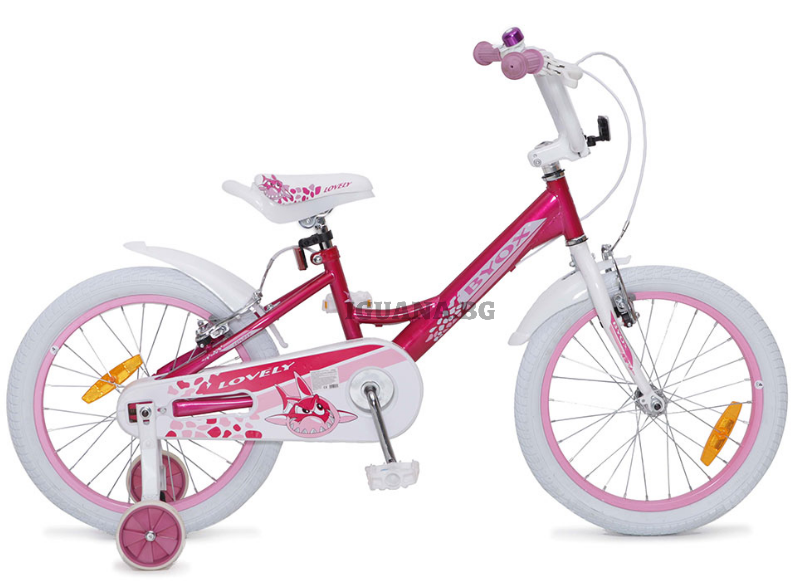 Детски ВЕЛОСИПЕД 18" LOVELY РОЗОВ