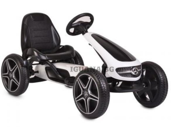 Детска КАРТИНГ КОЛА MERCEDES BENZ GO KART EVA БЯЛ