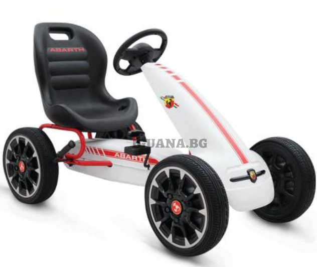 Детска КАРТИНГ КОЛА ABARTH 500 ASSETTO CORSE БЯЛ