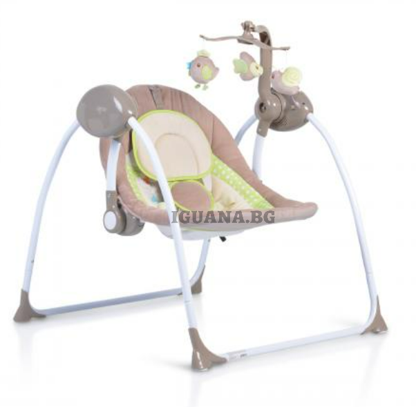 Детска / Бебешка ЕЛЕКТРИЧЕСКА ЛЮЛКА BABY SWING+ КАПУЧИНО
