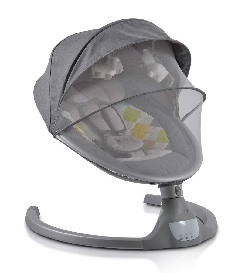 Електрическа люлка Iswing, Светлосив, Cangaroo