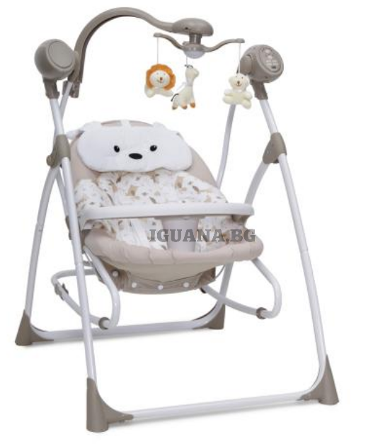 Детска / Бебешка ЕЛЕКТРИЧЕСКА ЛЮЛКА SWING STAR БЕЖОВ