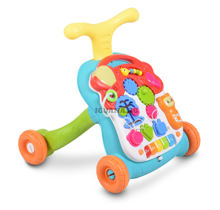 Детска / Бебешка МУЗИКАЛНА ИГРАЧКА ЗА ПРОХОЖДАНЕ WALKER 2В1 ОРАНЖЕВ