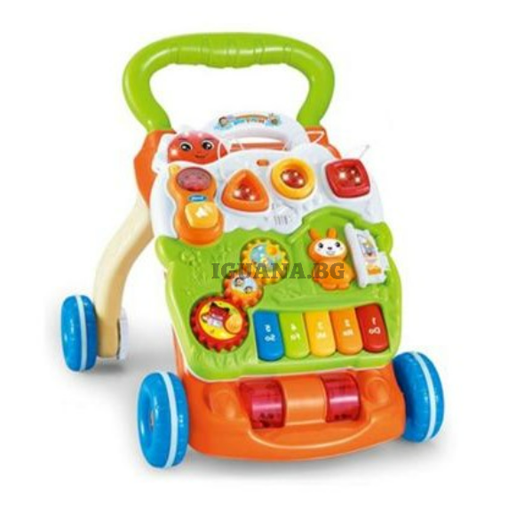 Детска / Бебешка МУЗИКАЛНА ИГРАЧКА ЗА ПРОХОЖДАНЕ BABY PIANO WALKER ЗЕЛЕН