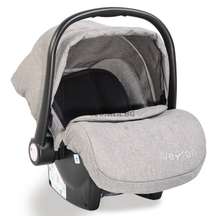 Детски / Бебешки СТОЛ-КОШНИЦА ЗА КОЛА VEYRON СВЕТЛОСИВ 0+ ( 0-13 кг )