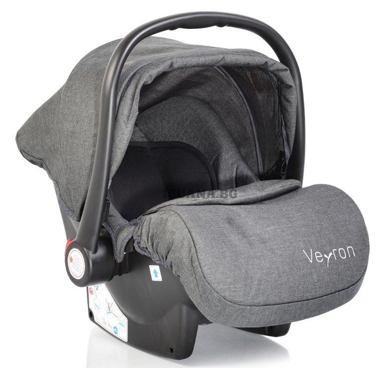 Детски / Бебешки СТОЛ-КОШНИЦА ЗА КОЛА VEYRON ТЪМНОСИВ 0+(0-13кг)
