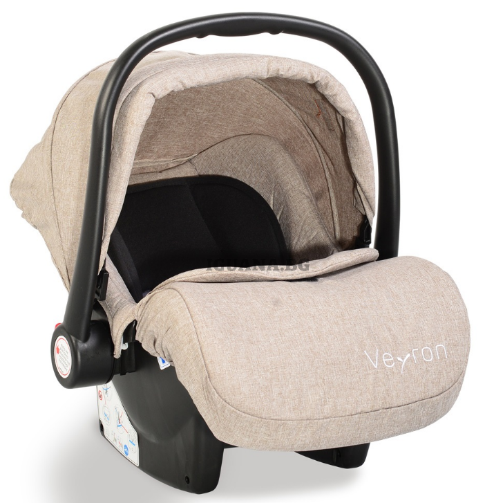 Детски / Бебешки  СТОЛ-КОШНИЦА ЗА КОЛА VEYRON БЕЖОВ 0+ (0-13кг)