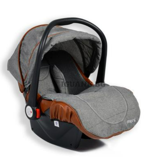 Детски / Бебешки СТОЛ-КОШНИЦА ЗА КОЛА ALMA ТЪМНОСИВ 0+(0-13кг)