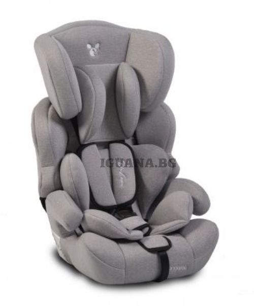 Детски СТОЛ ЗА КОЛА DELUXE СВЕТЛОСИВ 1/2/3 (9-36кг)