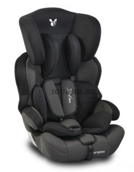 Детски СТОЛ ЗА КОЛА DELUXE ЧЕРЕН 1/2/3 (9-36кг)