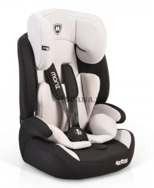 Детски СТОЛ ЗА КОЛА ARMOR СВЕТЛОСИВ 1/2/3 (9-36кг)