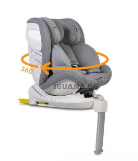 Детски СТОЛ ЗА КОЛА С ISOFIX СИСТЕМА ADMIRAL СВЕТЛОСИВ 0/1/2/3 (0-36кг)