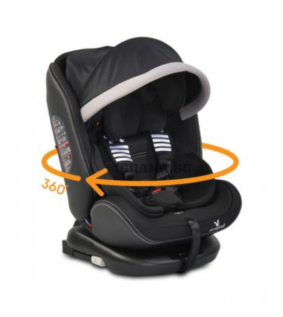 Детски СТОЛ ЗА КОЛА С ISOFIX СИСТЕМА PILOT 360° ЧЕРЕН 0/1/2/3 (0-36кг)