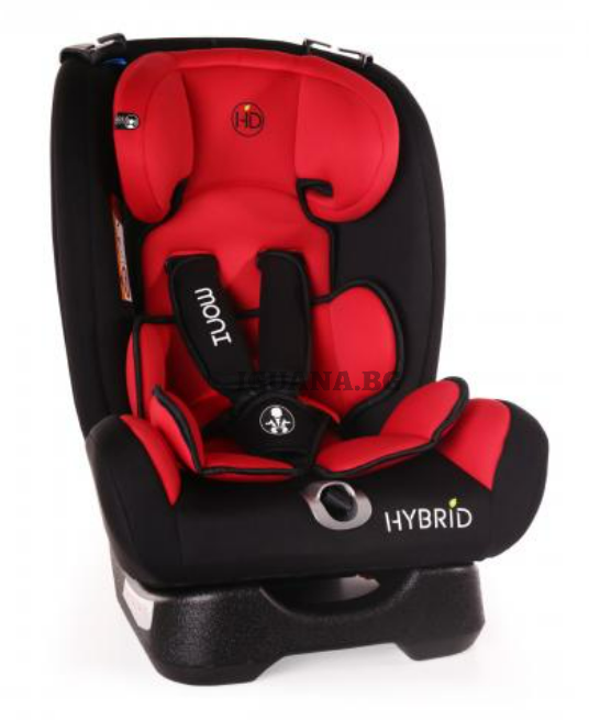 Детски СТОЛ ЗА КОЛА HYBRID ЧЕРВЕН 0/1/2/3 (0-36кг)