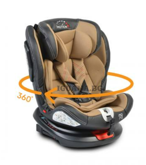 Детски СТОЛ ЗА КОЛА С ISOFIX СИСТЕМА MOTION 360° БЕЖОВ 0/1/2/3 (0-36кг)
