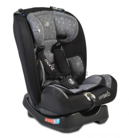 Детски СТОЛ ЗА КОЛА HYBRID PREMIUM СИВИ ЗВЕЗДИ 0/1/2/3 (0-36кг)