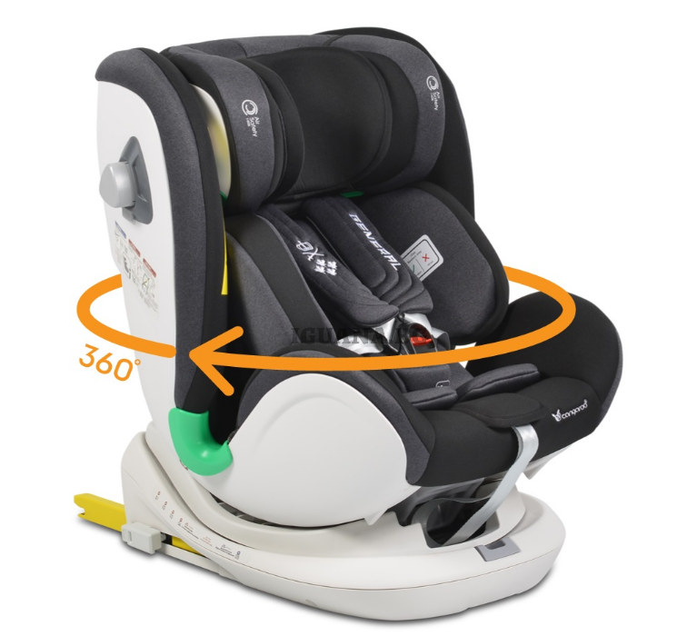 Детски СТОЛ ЗА КОЛА GENERAL С ISOFIX СИСТЕМА 360° ЧЕРЕН