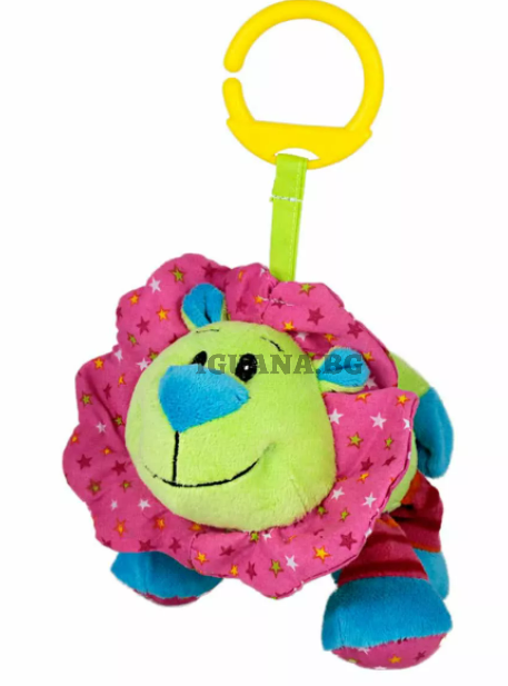 Бебешко Цветно Лъвче Дрънкалка