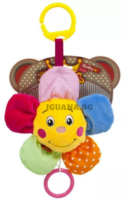 Бебешка Плюшена латерна – Цвете / Шарена