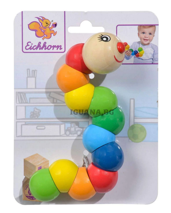 Дървена гъсеница Eichhorn, 18.5см.