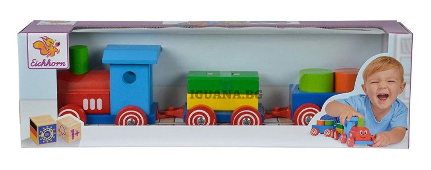 Дървено влакче с очички Eichhorn