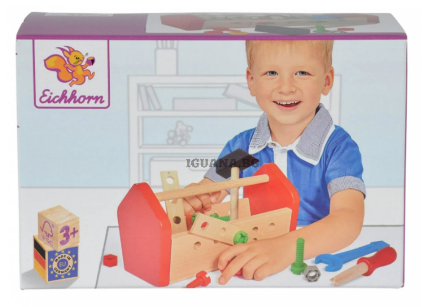 Дървена кутия с инструменти Eichhorn
