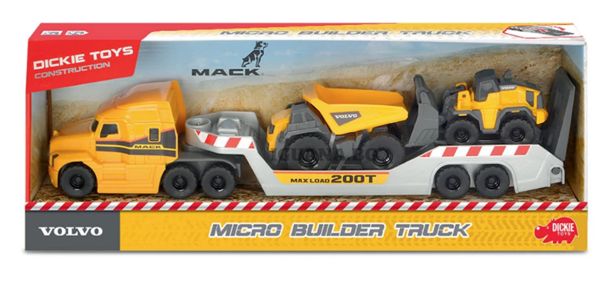 Камион с микро строителни машини Дики