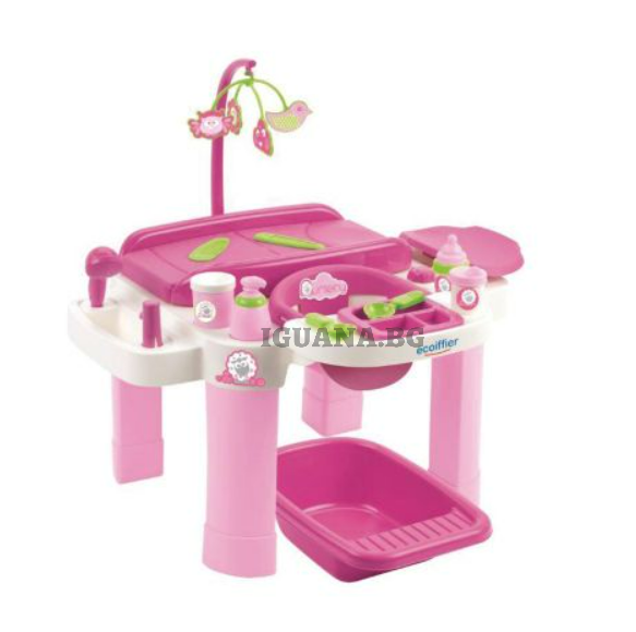 ECOIFFIER Детска маса за повиване на кукли 3в1
