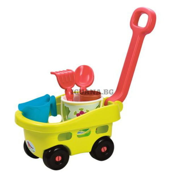 Ecoiffier Градинска количка с 5 бр. Аксесоари