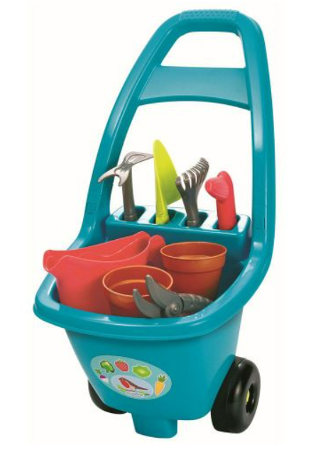 Ecoiffier Количка с градински инструменти 8 части