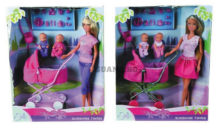 Steffi Love Кукла с бебета близнаци на разходка