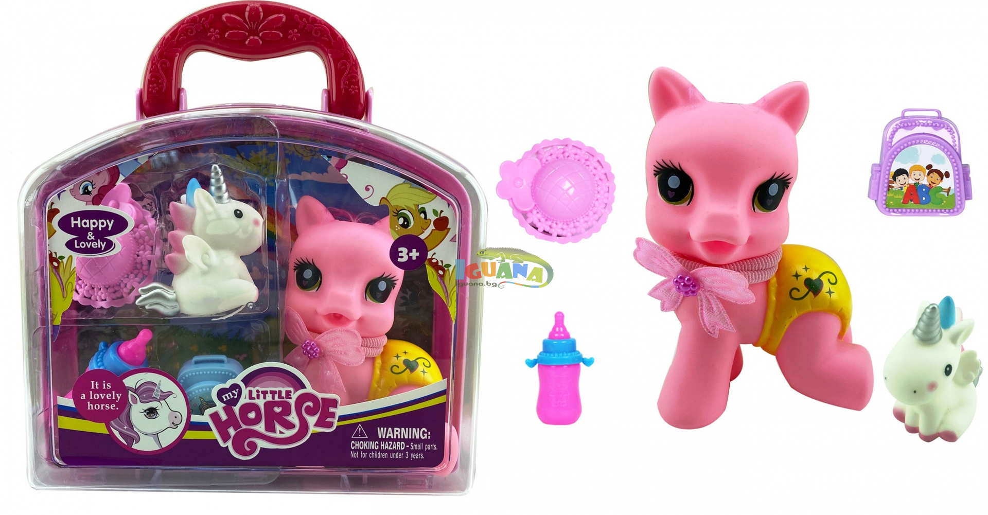 Детски Комплект с Пони , Еднорог и Аксесоари в Куфарче