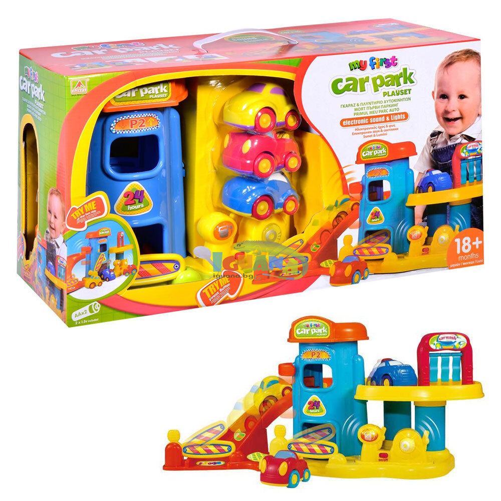 Бебешки Гараж с Автомивка, Звук и Светлини / Цветен