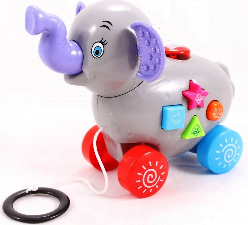 Музикална Играчка за Дърпане с Песни на Български език Слонче
