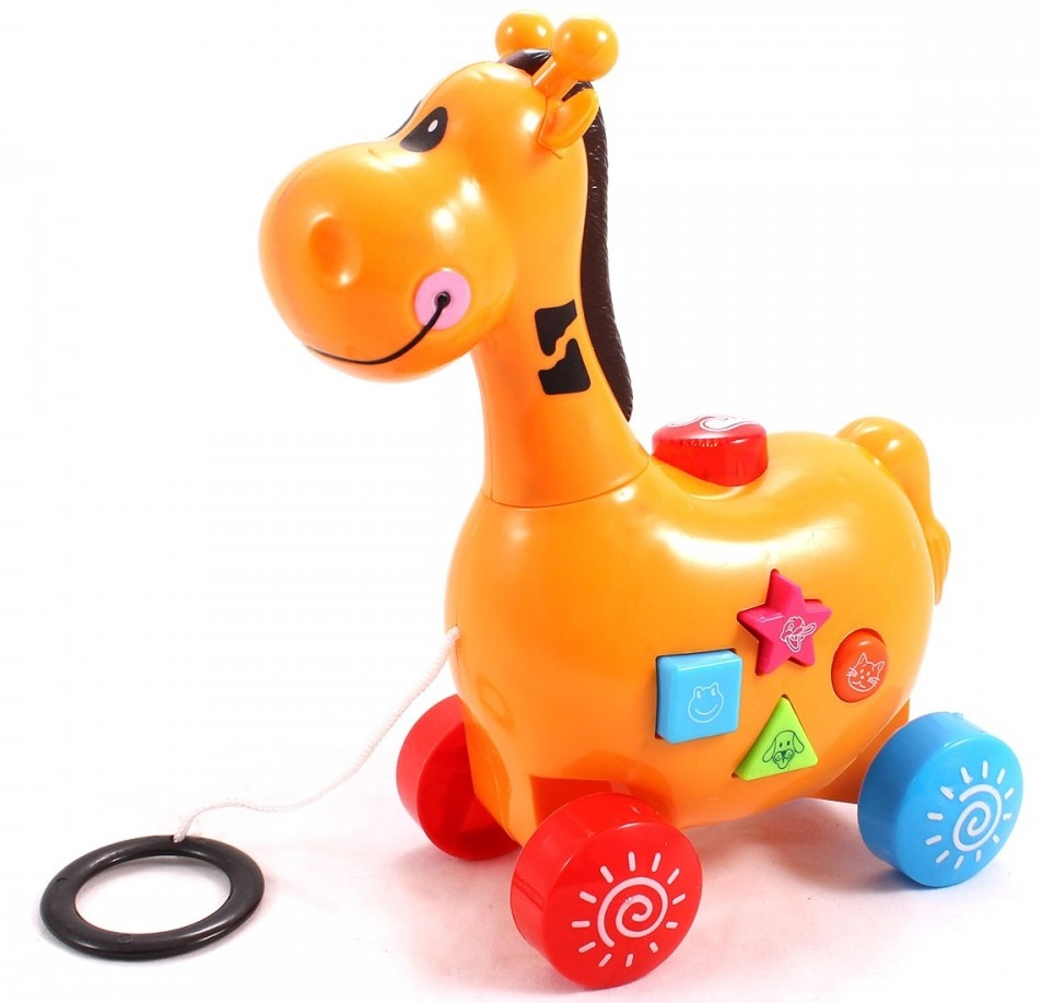 Музикална Играчка за Дърпане с Песни на Български език Жираф