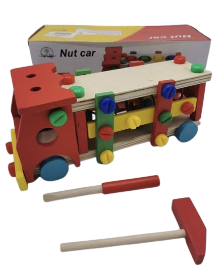 Разглобяващ се Камион от Дърво с Чук и Отвертка