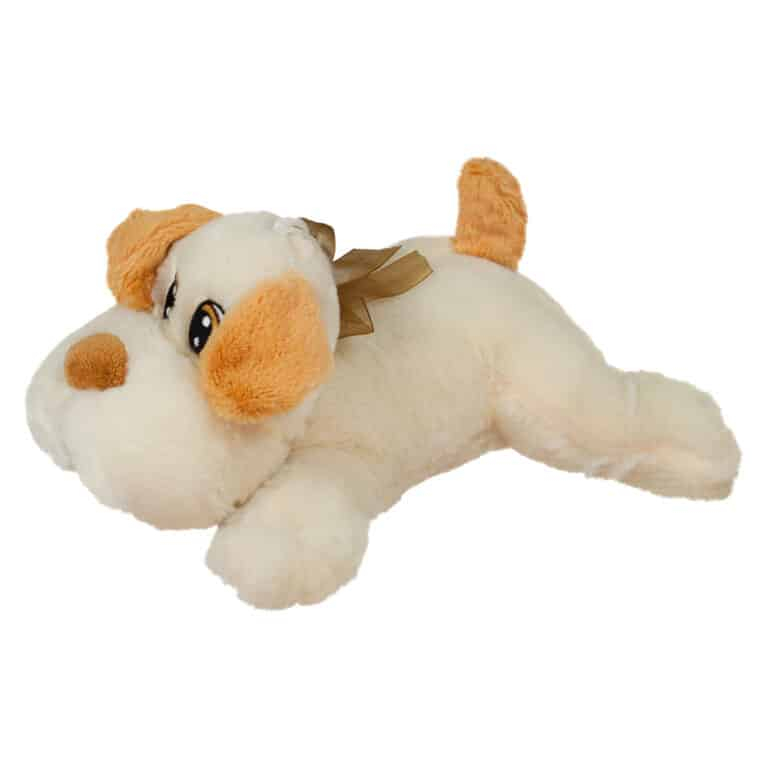 Куче легнало Бял, 43см