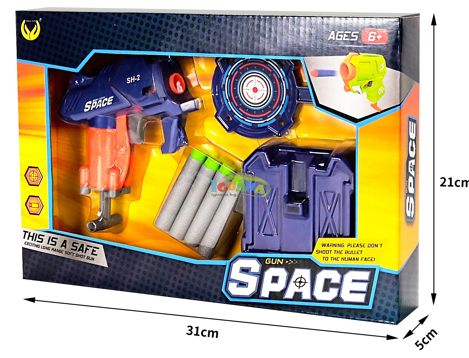 Пистолет-Изстрелвачка с Меки Стрели и Мишена