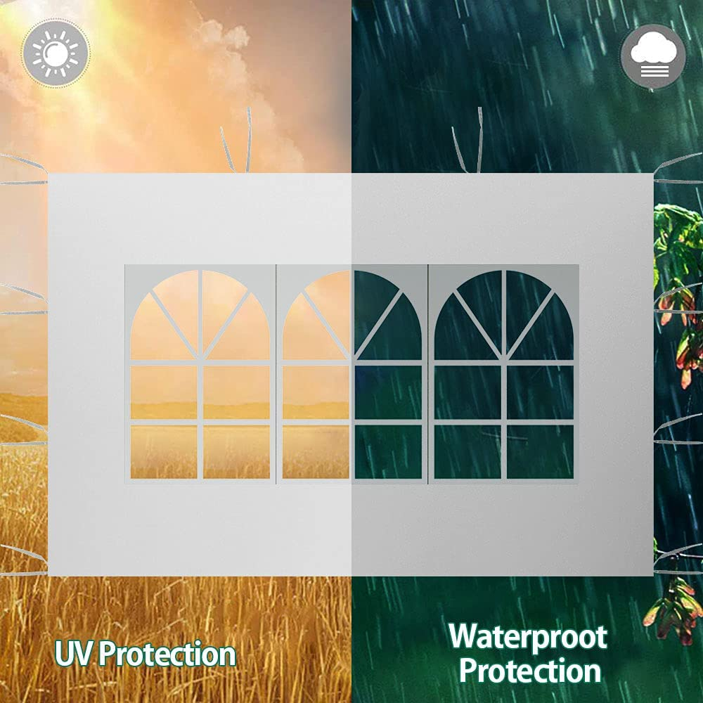 Страница за шатра / платнище 295х195см с ПРОЗОРЕЦ, полиетиленова, UV защита, велкро лепенки за захващане | IGUANA.BG