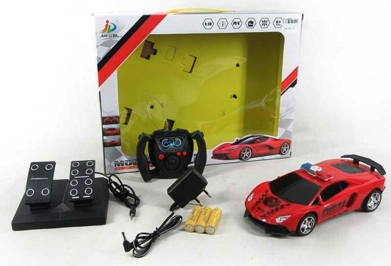 Комплект Кола+зарядно,волан и педали, Радиоконтрол, 4 посоки, 2 цвята
