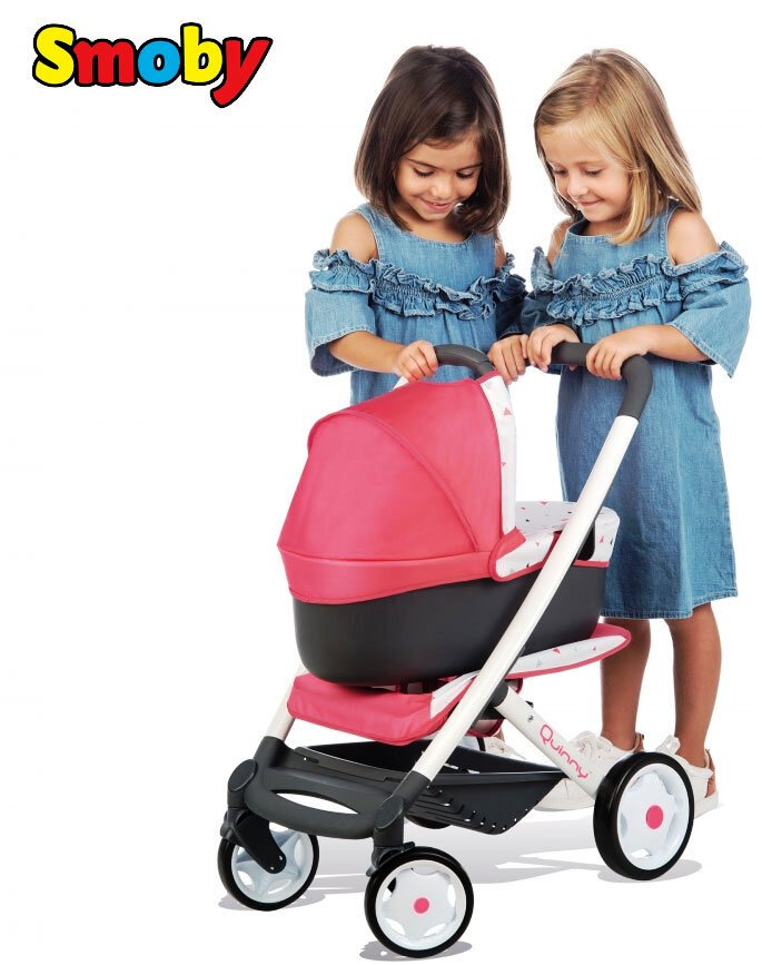 Smoby Количка за кукли Quinny 3в1, розова