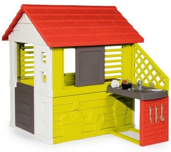 Детка къщичка Smoby - Maison Nature, с кухненска част