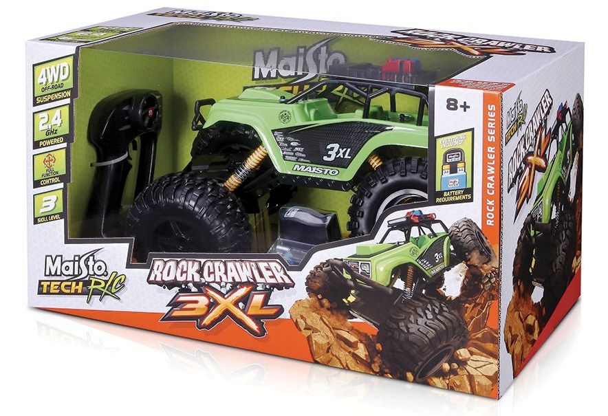 MAISTO TECH R/C Джип Скален катерач с Радиоконтрол 50м обхват , 4х4 , 40см ROCK CRAWLER 3XL