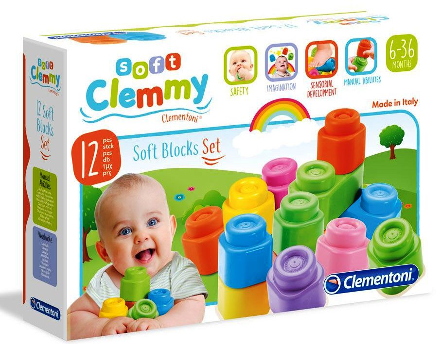 CLEMENTONI SOFT Clemmy Конструктор 12ч. Кубчета