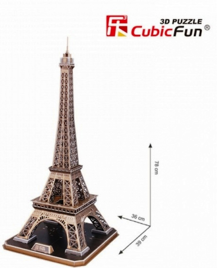CubicFun 3D Пъзел EIFFEL TOWER, 84 части