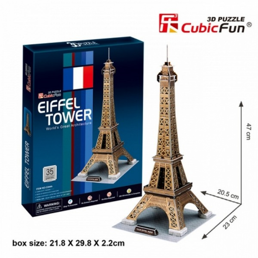 Cubic Fun 3D Пъзел Eiffel Tower, 35 части