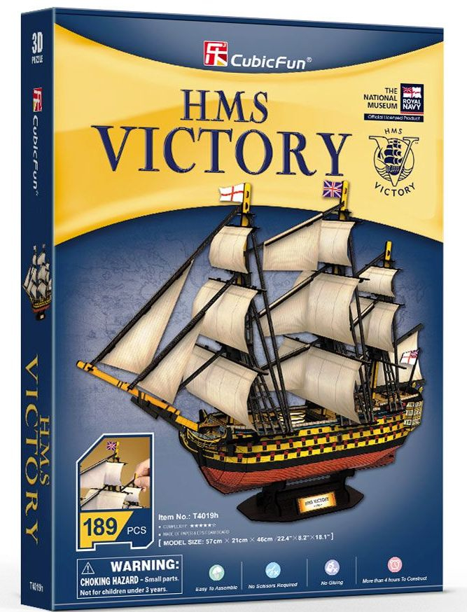 CubicFun 3D Пъзел HMS VICTORY, 189 части