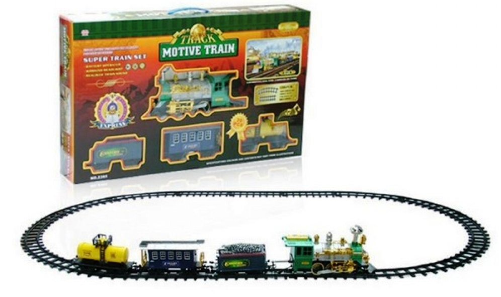 Игрален комплект OCIE Влак Track Motive Train 428см, звук и светлина, 20части