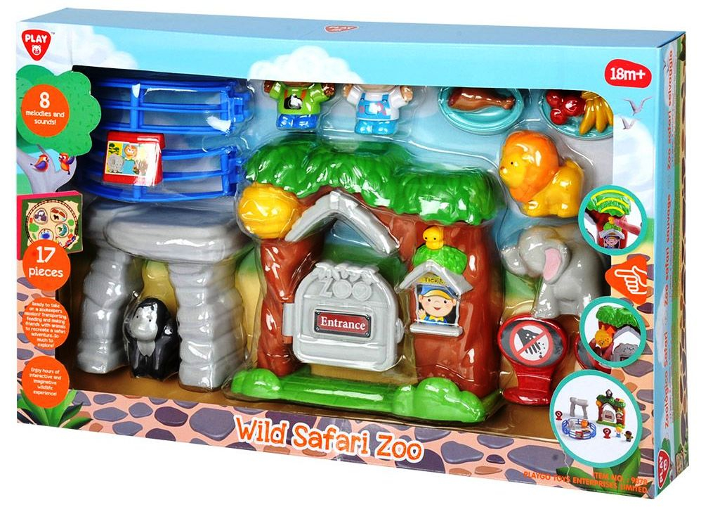 PLGo Сафари Зоопарк 17 части със забавни звуци, фигурки и животни